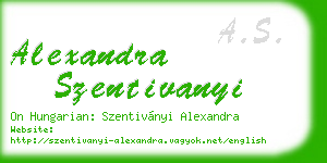 alexandra szentivanyi business card