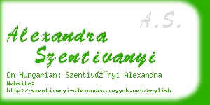 alexandra szentivanyi business card